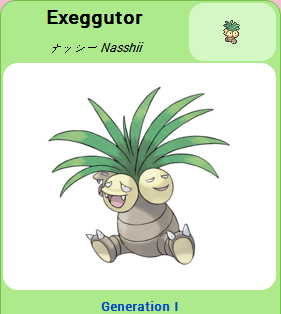 Pokémon GO::Items : Exeggutor-NO.103