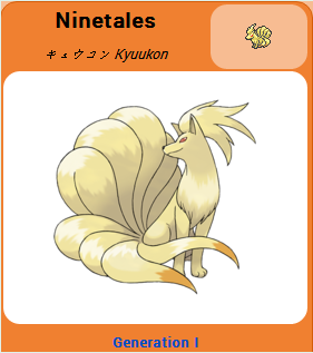 Pokémon GO::Items : Ninetales-NO.038