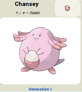 ::Items : Chansey-NO.113