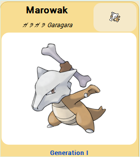 Pokémon GO::Items : Marowak-NO.105