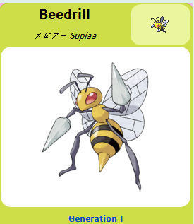 Pokémon GO::Items : Beedrill-NO.015