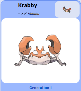 Pokémon GO::Items : Krabby-NO.098 = 4 Krabby CANDY