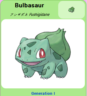 ::Items : NO.001-Bulbasaur= 4 Bulbasaur CANDY