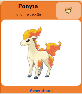 ::Items : Ponyta-NO.077 = 4 Ponyta CANDY