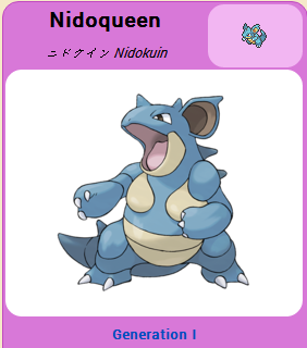 Pokémon GO::Items : Nidoqueen-NO.031