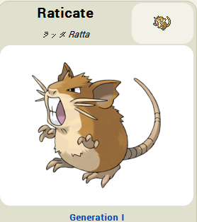 Pokémon GO::Items : Raticate-NO.020