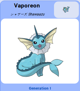 Pokémon GO::Items : Vaporeon-NO.134