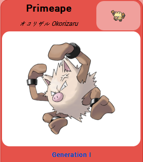 Pokémon GO::Items : Primeape-NO.057