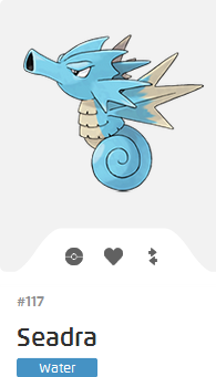 Pokémon GO::Items : Seadra-NO.117 - IV 90%+