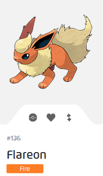Pokémon GO::Items : Flareon-NO.136 - IV 100%