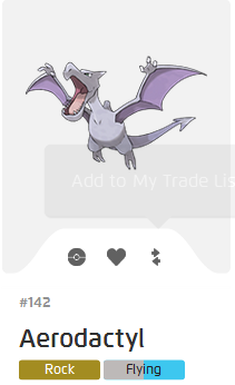Pokémon GO::Items : Aerodactyl-NO.142 - IV 95%+