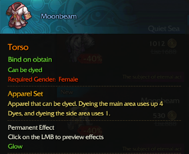 Revelation Online::Items : Moonbeam(Female eternal)