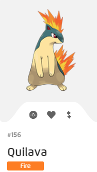 Pokémon GO::Items : Quilava-NO.156