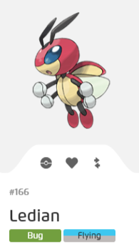 Pokémon GO::Items : Ledian-NO.166