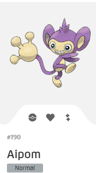 Pokémon GO::Items : Aipom-NO.190