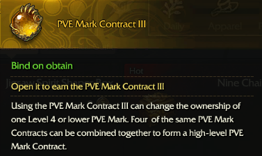 Revelation Online::Items : PVE Mark Contract III *10PCS