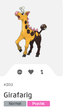 Pokémon GO::Items : Girafarig-NO.203