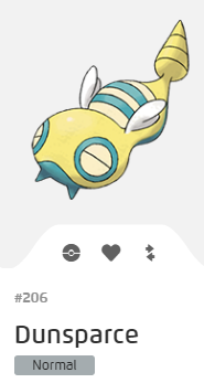 Pokémon GO::Items : Dunsparce-NO.206