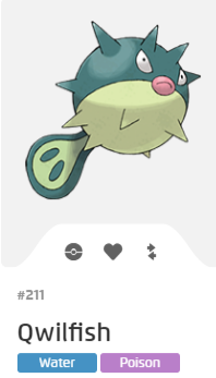 Pokémon GO::Items : Qwilfish-NO.211