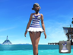 FFXIV::Items : Striped Southern Seas Swimsuit