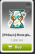 Maple Story::Items : 99days Hour glass*5