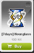 Maple Story::Items : 7days Hour glass*50