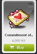 Maple Story::Items : Commitment of Love Ticket