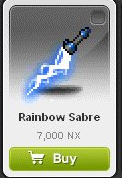 Maple Story::Items : Rainbow Sabre