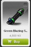 Maple Story::Items : Green Blazing Sword