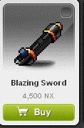 Maple Story::Items : Blazing Sword
