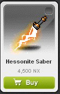 Maple Story::Items : Hessonite Saber