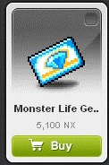 Maple Story::Items : Monster Life Gem *15 Coupon