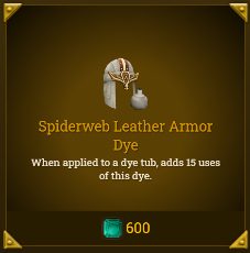 Legends of Aria::Items : Spiderweb Leather Armor Dye