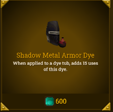Legends of Aria::Items : Shadow Metal Armor Dye