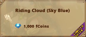 Flyff Universe::Items : Riding Cloud (Sky Blue)*2