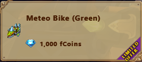 Flyff Universe::Items : Meteo Bike (Green)*2