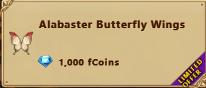 Flyff Universe::Items : Alabaster Butterfly Wings*2