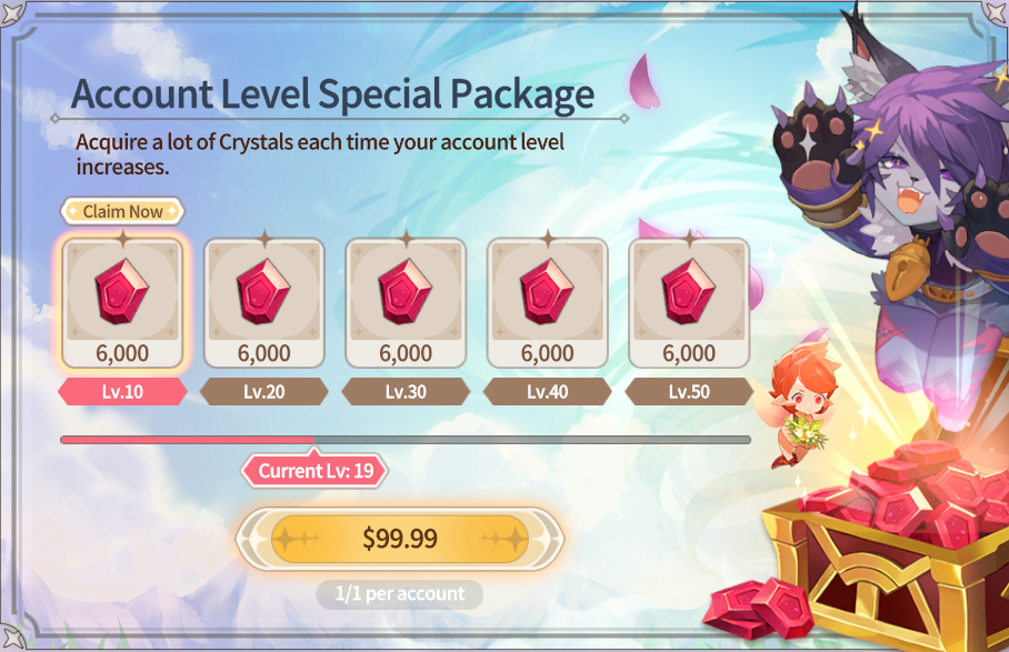 Summoners War Chronicles::Items : Account Level Special Package