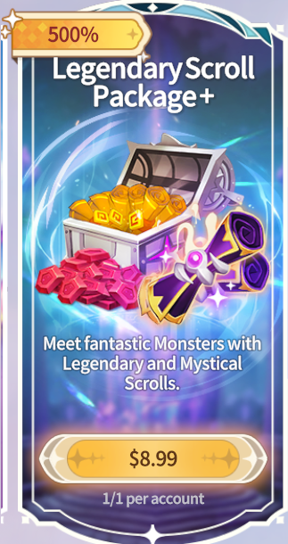 Summoners War Chronicles::Items : Legendary Scroll Package+