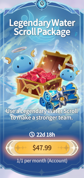 Summoners War Chronicles::Items : Legendary Water Scroll Package