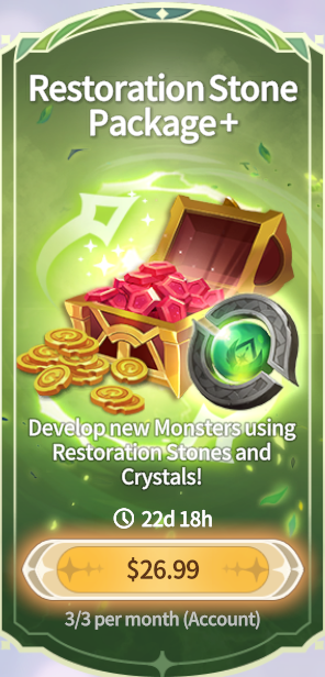 Summoners War Chronicles::Items : Restoration Stone Package+