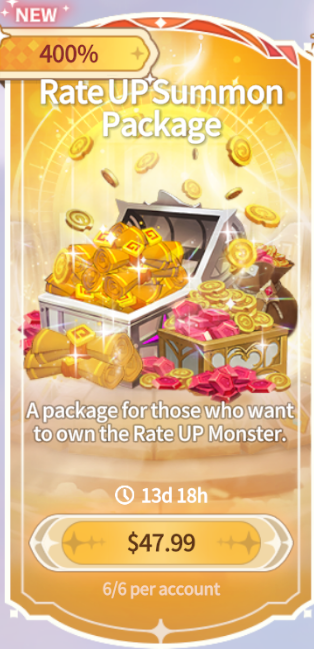 Summoners War Chronicles::Items : Rate Up Summon Package
