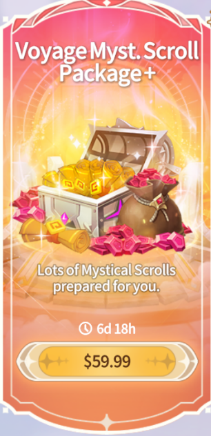 Summoners War Chronicles::Items : Voyage Myst.Scroll Package+