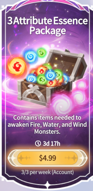 Summoners War Chronicles::Items : 3Attribute Essence Package